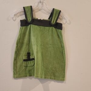 Kate Quinn Organics Green and Gray Sleeveless Dress